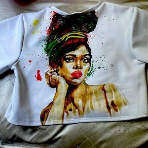 I’m selling a crop top that is a medium and it is a stretch like material